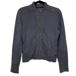 American Giant Moto Full Zip Jacket Gray Medium